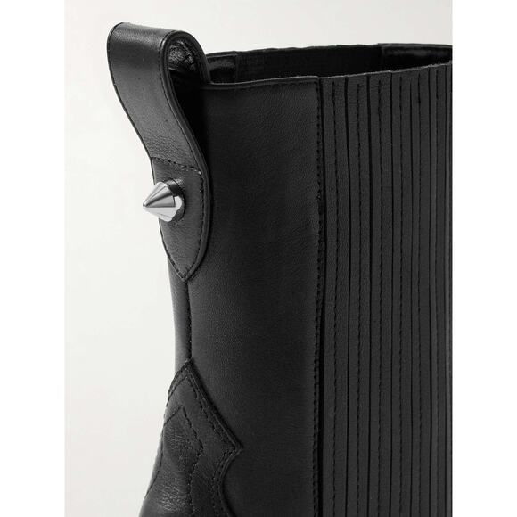 CHRISTIAN LOUBOUTIN Santigag 85 Leather Ankle Boots in Black 41 - Picture 3 of 4